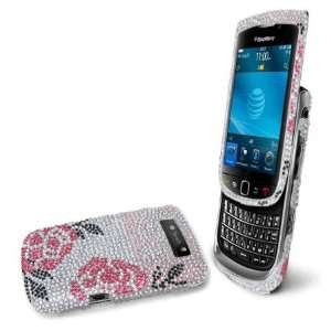  Premium   Blackberry Torch 9800 Full Diamond Protex Winter Rose 