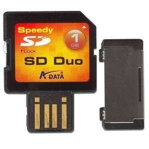  A Data Speedy SD Duo 1 GB (SD + USB 2.0) Flash Card Electronics