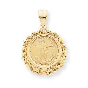  14k 1/10 oz American Eagle Coin Bezel Mounting Jewelry