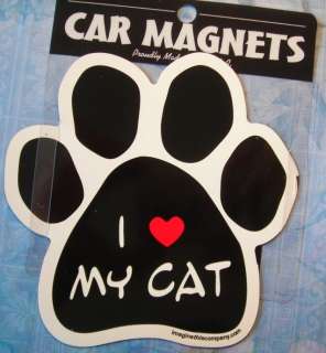 CAR MAGNET I LOVE MY CAT FOR CAT LOVERS  