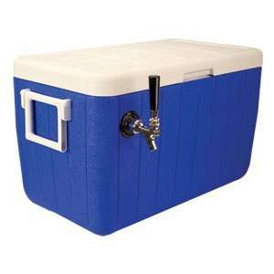  Single Faucet Jockey Box   48 Qt. Cold Plate Cooler   Blue 