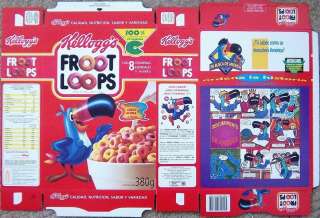   Kelloggs Froot Loops Cereal Box File Copy unused Flat shm64  