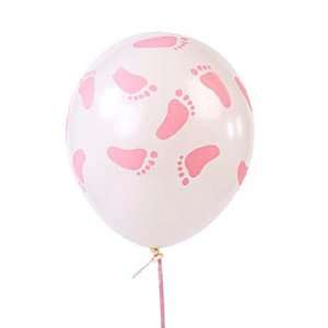  Pink Baby Foot Print Balloons (25 pc) Health & Personal 
