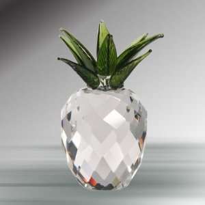  Crystal Large Pineapple w/Green Leaves #1815