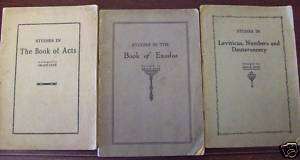 Grace Saxe 1912 1921 Bible Study Books Acts, Exodus +  