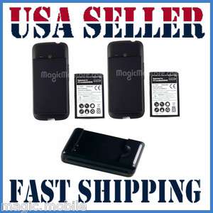   Extended Battery For HTC Droid Eris Verizon Black Cover + Charger