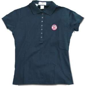 Boston Red Sox Baby Rib Cotton Short Sleeve Womens Polo Shirt  