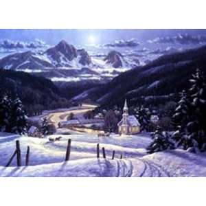  Mountain Village In Winter Wall Mural
