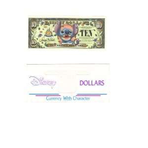  Mint $10 Stitch Disney Dollar 2005 