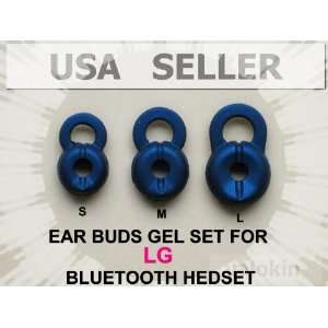  3 Black EARBUDS GEL SET FOR LG HBM210 HBM310 HBM520 HBM530 