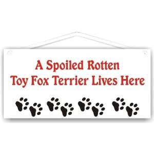    A Spoiled Rotten Toy Fox Terrier Lives Here 