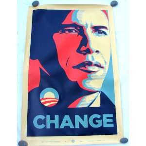 Obama Poster Obama Print CHANGE HOPE Barack Obama Campaign Poster 