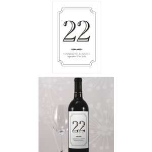  Wine Label Personalized Table Numbers   Many Colors 