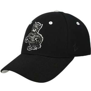 Zephyr North Carolina State Wolfpack Black Silver Lining Fitted Hat 