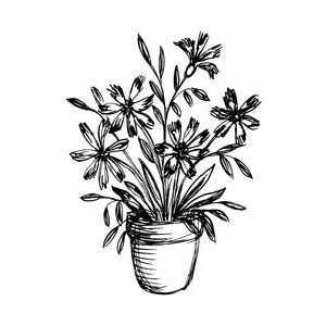    Magenta Cling Stamps   Potted Cosmos Potted Cosmos