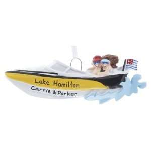  Personalized Boating Couple Christmas Ornament