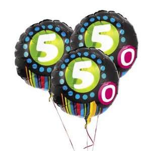  50th Birthday Mylar Balloon Set   Balloons & Streamers 