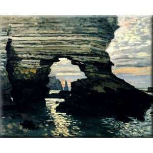  La Porte DAmount, Etretat 16x13 Streched Canvas Art by 
