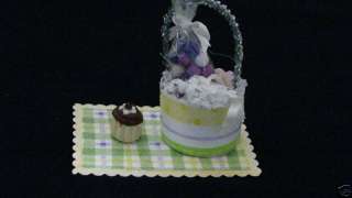 Dollhouse Miniature   Easter Basket  