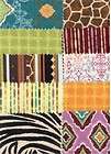 Exotic Animal Stripe Cotton Fabric Pre Cut Charms Quilt Squares 30 
