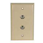 SF Cable Dual F Coupler Wall Plate