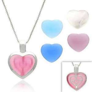 Pink, Light & Dark Blue, White, & Lavender 5 Cats Eye Stone Sterling 
