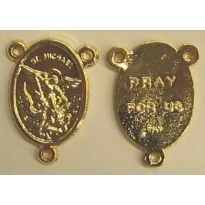  St. Michael Gold One inch Rosary Center (RA 19 0022MK 