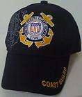 US COAST GUARD Ball Cap USCG BLACK Hat Veteran Vet Gray Shadow 