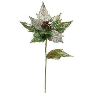  30 Sequin Poinsettia Spray Sage (Pack of 8)