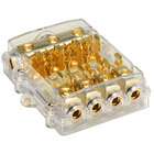 P3 Car Audio P3 Gold Fuse Block 3X4 Awg In 4X8 Awg Out