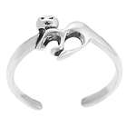  Sterling Silver Womens Cat Toe Ring Hypoallergenic Nickel Free .925 