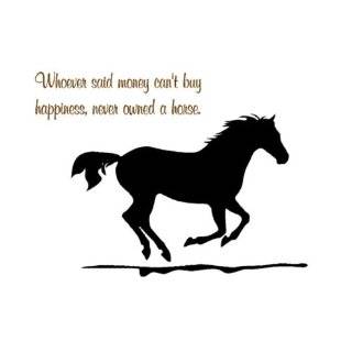   vinyl wall decal horse quote sticker 26 X 17 inches by aluckyhorseshoe