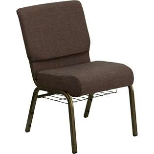 Flash Furniture HERCULES Series 21 Extra Wide Brown Church Chair 