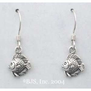  Fish Earrings, Sterling Silver, sterling silver ear wires, Fish 