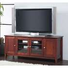 Alpine Furniture TV Stand Entertainment Console in Brown Cherry Finish