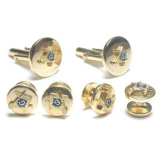   choice of a gold finish. Set includes 2 cufflinks and 4 button studs