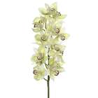   Pack of 4 Artificial Green Cymbidium Orchid Silk Flower Sprays 34