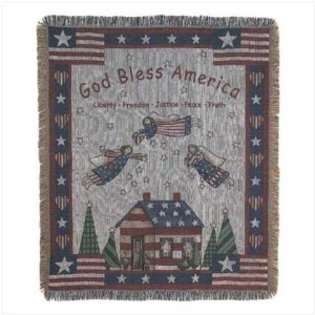 Furniture Creations Patriotic Usa Tapestry Decorative Cotton Throw 