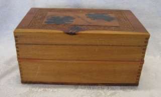Vintage Wooden Knitting Volumes Sewing Box, Kitty Cover  