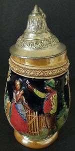 DBGM SMALL CERAMIC LIDDED BEER STEIN   GERMANY  