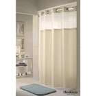 arcs and angles White Double Hookless Fabric Shower Curtain With Snap 