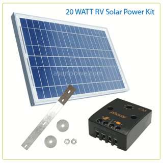 Asunpower 20 Watt 12VDC Solar Charging Kit 