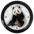 Carsons Collectibles Black Wall Clock of Panda Bear Youth