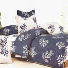 Bedding   [Purple Gray Flourish] 100% Cotton 3PC Duvet Cover Set (Twin 