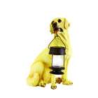 garden sun light b5185a yellow labrador dog with lantern solar