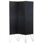 Adesso Folding Screen Room Divider   3 Panels Vector Black Fabric