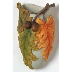  Fall Leaves Wall Vase Set of 2 Ibis and Orchid Designs 
