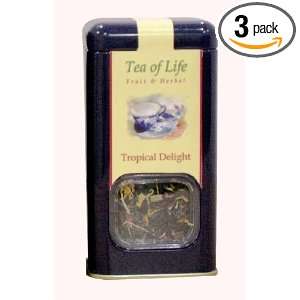 Tea of Life Fruit Tea Collection   Tropical Delight s, 5 Ounce Tins 