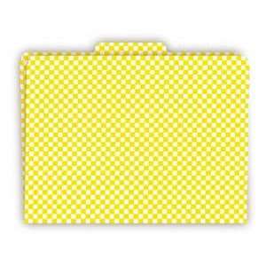    Yellow Check Functional File Folders 12/pkg