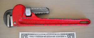 VINTAGE 10 FULLER JAPAN RED SUPER QUALITY PIPE WRENCH  